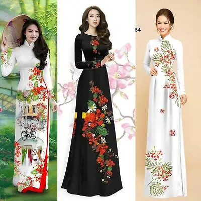 Vietnamese Traditional Ao Dai For Women Nguyen Bo(with Pants) • $40.99