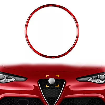 Front Emblem Badge Logo Ring Trim Fit For Alfa Romeo Giulia 2017-2023 • $25.64