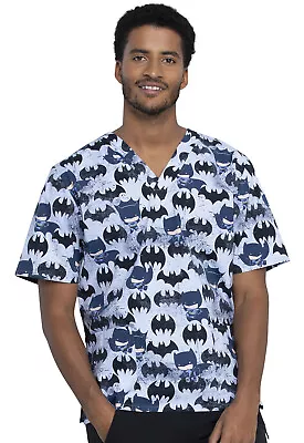 Batman Cherokee Scrubs Tooniforms DC Comics Unisex V Neck Top TF606 DMKO • $32.98