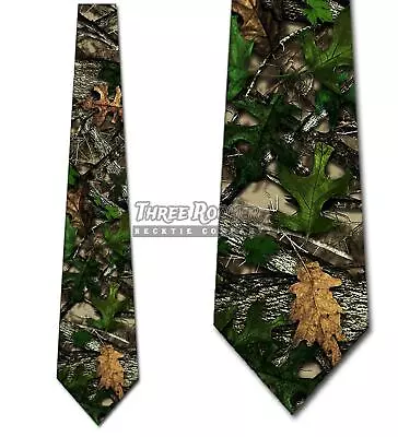 Camouflage Ties Mens Hunting Necktie Camo Tree Tie • $18.75