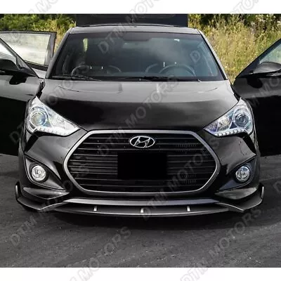 For 2013-2017 Hyundai Veloster Turbo Painted Black Front Bumper Body Spoiler Lip • $72.99