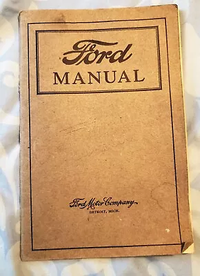 Vintage Ford Model T Auto Manual 1922 For Cars And Trucks DETAILED • $12.88