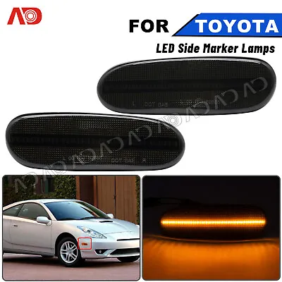 Smoked LED Bumper Side Marker Lights For 2000-2005 Toyota Celica MR2 Spyder • $39.59