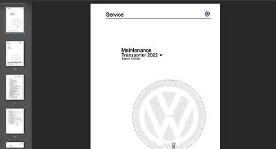 VW Transporter 6.1 / Multivan T7  PDF Workshop Service & Repair Manual 2022-2023 • $11.20