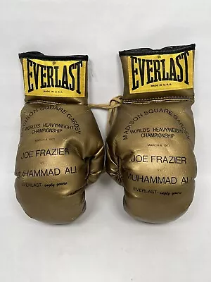 1971 Muhammad Ali Vs. Joe Frazier Commemorative Golden Boxing Gloves • $385