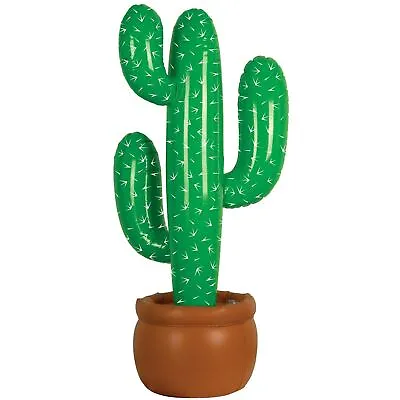 Inflatable Cactus 90cm Wild Mexican Hawaiian Beach Party Decor Kids Blow Up Toys • £6.47