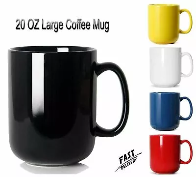 £18.89 • Buy 20 OZ Large Mug Porcelain Extra Giant Big Ceramic Cup For Tea Coffee Hot Chocola