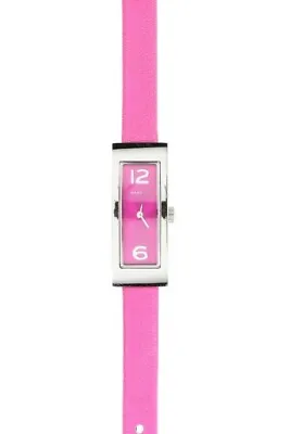 Marc By Marc Jacobs MBM1291 Hot Pink Leather Rectangular Watch • $75.65