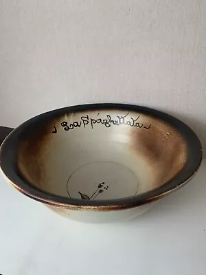 Vintage Mamma Ro Made In Italy LA SPAGHETTATA Large Serving Bowl Pottery • $48.01