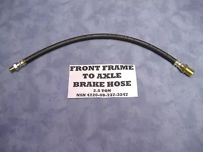 Military Front Frame To Axle Brake Hose M35 M35a2 M109 • $21.46