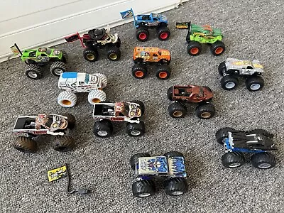 Hot Wheels Monster Jam Truck Lot Of 12 1:64 Die-Cast Lot Flags • $35