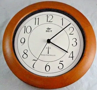 £110.24 • Buy Zeit Atomic Radio Controlled Wall Clock Round Zeitpunkt