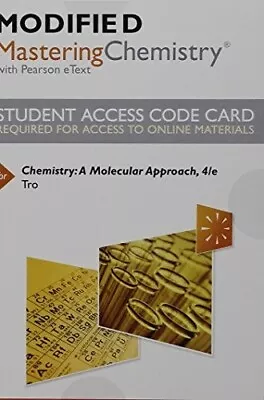 Modified MasteringChemistry Pearson EText Access Code Card Chemistry 4th Tro • $32.35