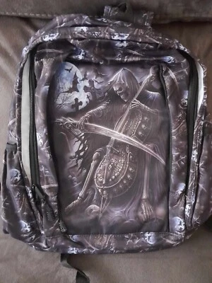 £15 • Buy Grim Reaper Sword Skull Backpack Bag Rock Metal Biker Quirky Unisex