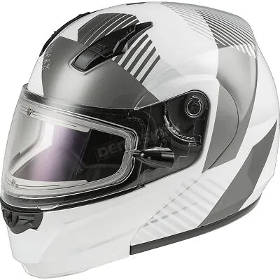 GMax White/Silver MD04S Modular Snow Helmet W/Electric Shield(Adult 3X-L) • $143.97
