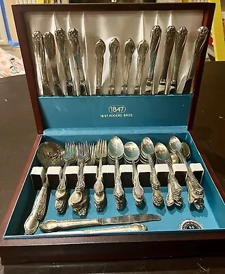 Vintage Mid Century 1847 Rogers Bros. Stainless Flatware MCM Set/68 Very Nice! • $28