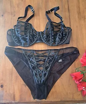 Honey Birdette Jesse Bra Brief Set $4 EXPRESS Size 16DD 34DD 16 Extra Large • $219