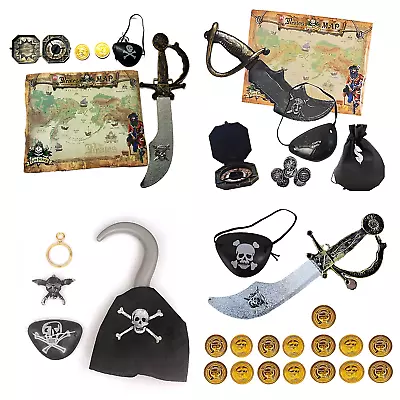 Halloween Pirate Style Costume Accessories Set Fancy Dress Party Pirate Mask Toy • £2.95