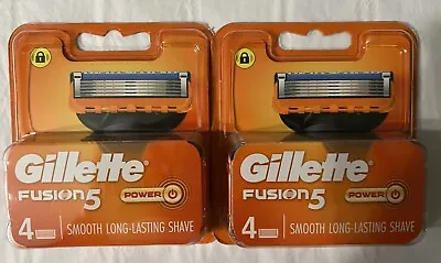 GILLETTE FUSION5 Power 2x PACK OF 4 BLADES BRAND NEW GENUINE BLADES Free Postage • $31.95