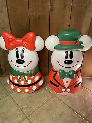 NEW 23  Mickey And Minnie Mouse Disney Blow Mold Light Up Christmas 🏰🚨 • $120