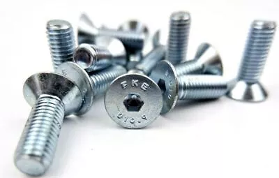 M3 & M4 Countersunk Socket Screws High Tensile 10.9 Zinc Plated Allen Key Bolts • £4.53