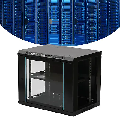 9U Wall Mount Server Cabinet Enclosure Rack Server Data Cabinet 600*450*500mm UK • £87