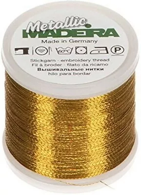 £3 • Buy MADEIRA HEAVY METAL GOLD 6 - No 40 Metallic Sewing And Embroidery Thread - 200m