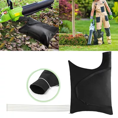 Garden Leaf Blower Bag Shredder Collection Sack Vacuum Replacement Bag + 5 Ties • £9.98