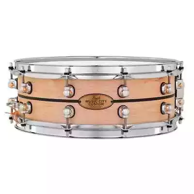 Pearl Music City Custom Solid Maple 14x5 Snare Drum Natural W/Ebony Inlay • $1049.99
