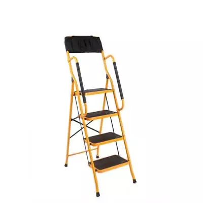 4 Step Stool Ladder Foldable Safety Padded Handrails W/ Detachable Tool Bag • $69.99