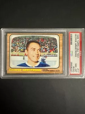 1966 Topps USA Test #17 George Armstrong Near Mint - Mint PSA 8 (oc) Maple Leafs • $159.99