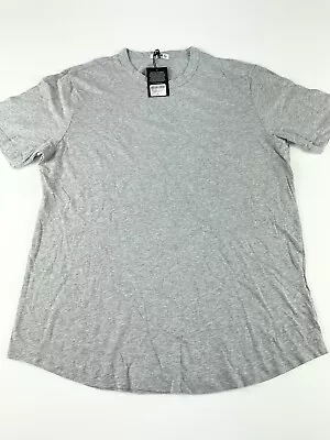 Buck Mason Men’s XL Cotton Heather Grey Curved Hem T Shirt Tee NWT • $21.95