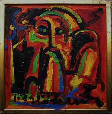 Coloristic Composition  Moses  Unreadably Signed Circa 1960/70 • $160.47