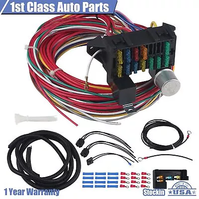 $31.99 • Buy Universal 12 Circuit Wiring Harness Muscle Car Hot Rod Street Rod XL Wires