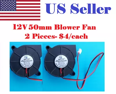 $9.29 • Buy 2 Pcs 12V Gdstime DC 5015 Mm Blower Radial Cooling Fan Hotend Extruder RepRap 