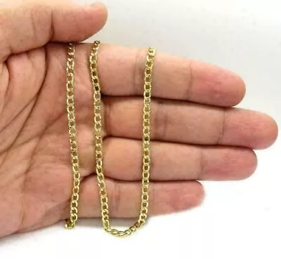 14K Solid Yellow Gold Cuban Curb Chain Necklace 2.5mm 16  18  20  22  24  30  • $443.68