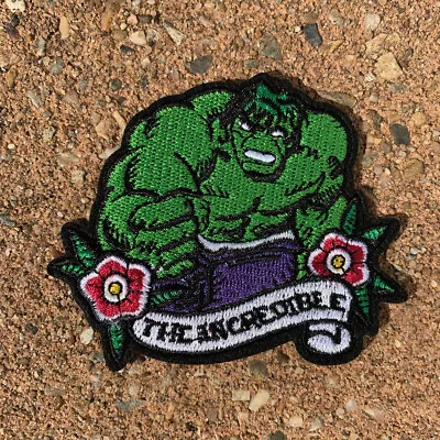 1pc Hulk Avengers Embroidered Fist Iron On Patch Captain Iron Thor Black #1486 • $4.99