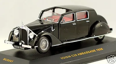 1/43 IXO Museum MUS041 Voisin C28 Ambassade 1936 Black MIB • $64.99