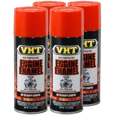 VHT High Temp Paint VHTSP123 (4-PACK); Engine Enamel 11oz Chevy Orange 550�F • $49.68