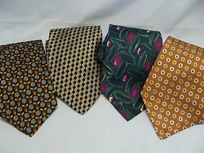 $26.99 • Buy Larrimor's Robert Talbott Neckties Tie Lot Of 4 100% Silk 