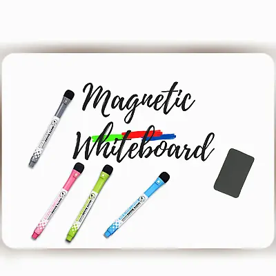 Large Fridge Notice A3 Board Magnetic Memo Family Planner Whiteboard - 4 Markers • £13.99