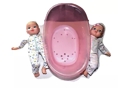 £24.77 • Buy Baby Born Tub & Baby Twin Set 14  Boy And Girl Soft Dolls With PJ's Tc3
