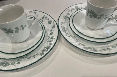 $51 • Buy Set Corelle Callaway Ivy Dinnerware - 02 Each _Plates, Cups, Saucers
