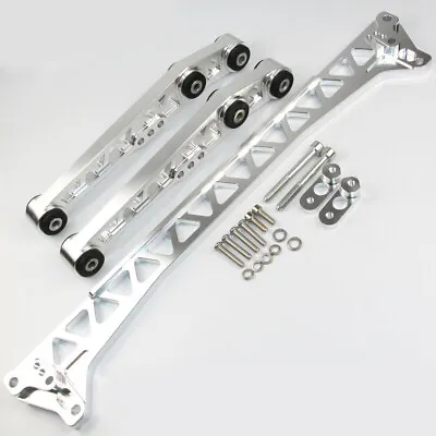 Fits Honda Civic EG 92-95 Silver Billet Rear Lower Control Arms + Subframe Brace • $75.04