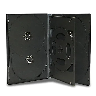 20 Black 14mm Multi Six Disc (Hold 6 Discs) CD DVD Storage Box Case With Tray • $19.99