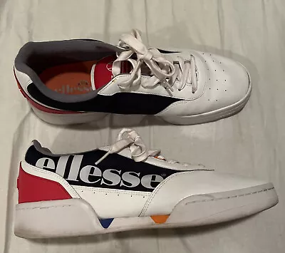 Ellesse Men 11 Tennis Shoe Red Blue Lace Up • $45.50