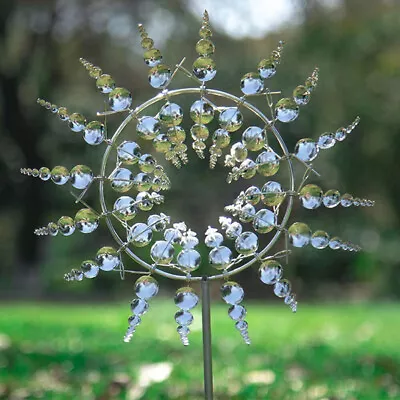 Metal Garden Windmill Wind Powered Spinner Unique And Magical Kinetic Sculptures • £10.95