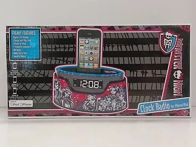 Monster High IPod Clock Radio Dock With Original Box 50248C-IPH • $49.99