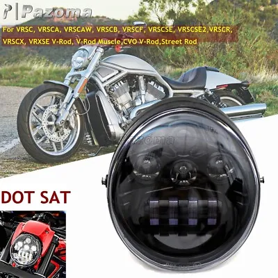 DOT Approved LED Headlight Light For Harley V Rod VROD VRSCA VRSCR VRSC VRSCB • $109.99