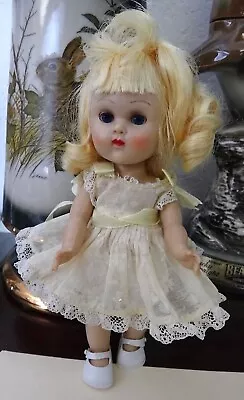 Vintage Vogue Ginny TLC Blonde SLW Walker Doll In Yellow Outfit (2462) • $68